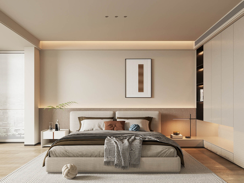 Modern Bedroom Master Bedroom Second Bedroom Elderly Room Double Queen Bed Wardrobe