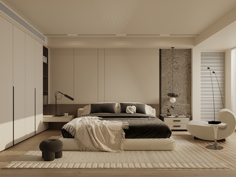 Modern Bedroom Master Bedroom Second Bedroom Elderly Room Double Queen Bed Wardrobe