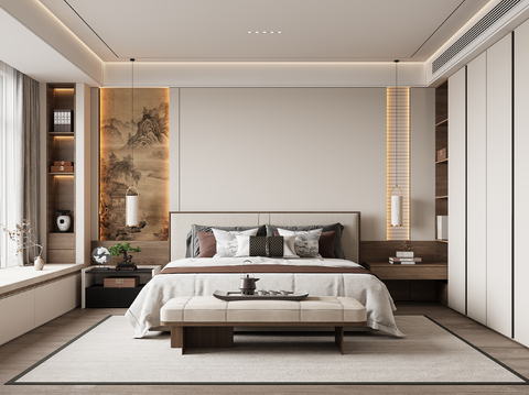 Neo-Chinese Style Song Style Bedroom