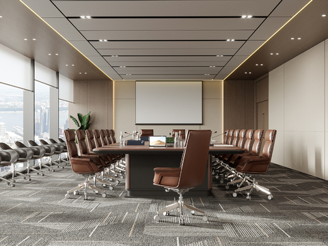 Modern Conference Room Conference Table Office Chair