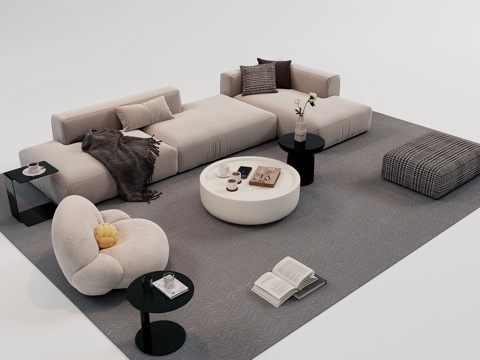 Sofa coffee table combination