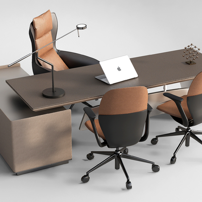 Modern office desk and chair class desk