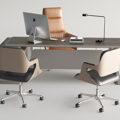 modern office desk and chair