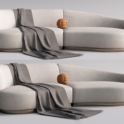 Modern Fabric Curved Sofa