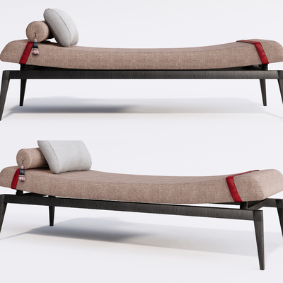 Neo-Chinese Style Fabric Bed End Stool Pedal