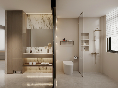 Toilet Modern Toilet Dry and Wet Separation Toilet Bathroom Cabinet Toilet Shower