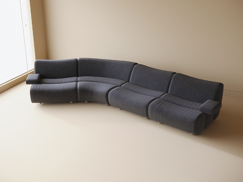 Modern Curved Sofa Multiplayer Sofa