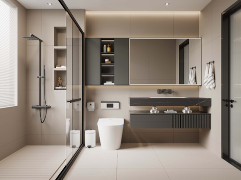 Modern Toilet Bathroom Cabinet Toilet