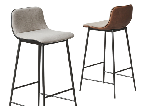 Modern Bar Chair Combination Fabric Bar Chair Leather Bar Chair Bar Chair