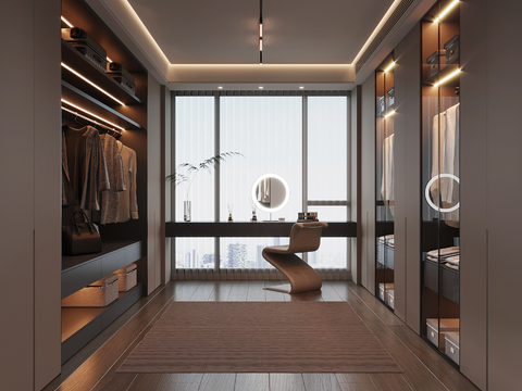 Modern cloakroom wardrobe dresser