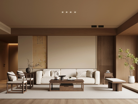 Living Room Song Style Living Room Sofa Wall Sofa Combination