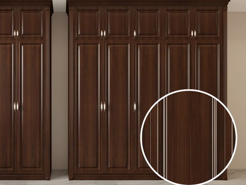 Wardrobe door high-gloss wood grain