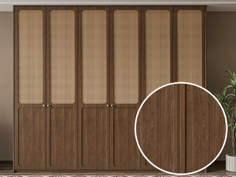 Wardrobe Matte Wood Grain