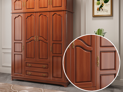 wardrobe high-gloss wood grain