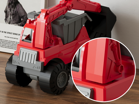 Digging machine toy high gloss plastic