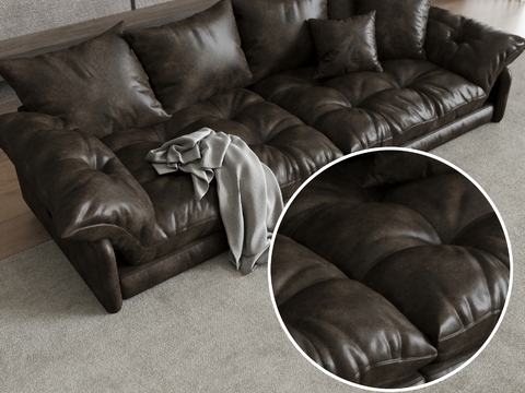 Sofa leather cowhide