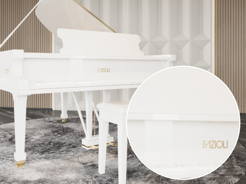 White piano paint