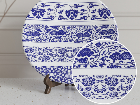 blue and white porcelain ceramic matte ceramic