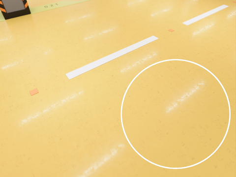 Yellow paint floor paint