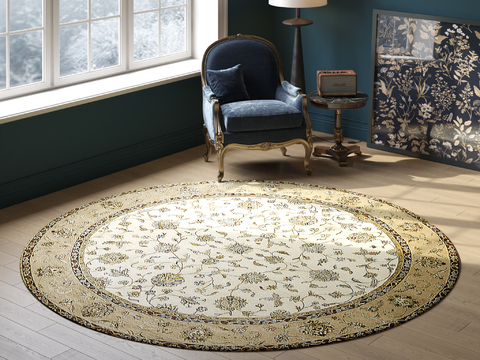 Floral Round Pattern Carpet 2025 Version VR