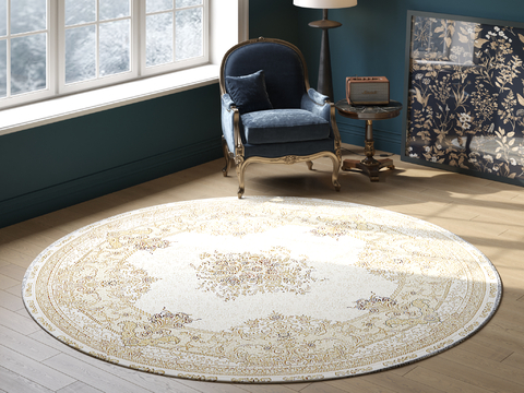 White Round Pattern Carpet 2025 Edition VR