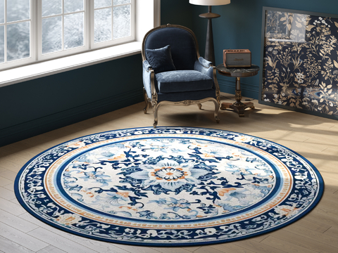 Blue Round Pattern Carpet 2025 Edition VR