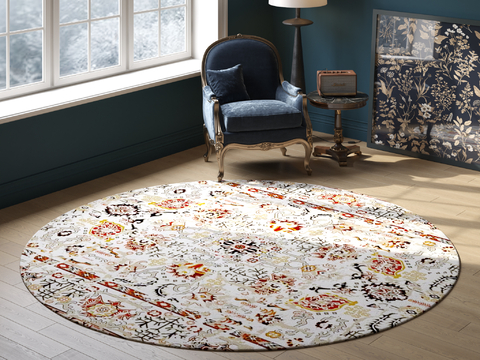 White Round Pattern Carpet 2025 Edition VR