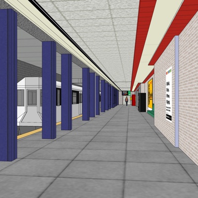 Free modern subway station