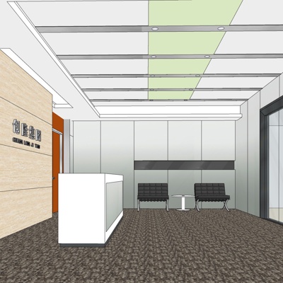 Modern Office Front Desk Free