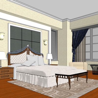 American style solid wood double bed for free