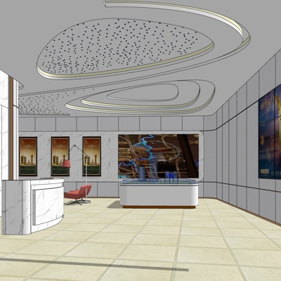 Modern Office Front Desk Free