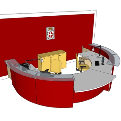 Modern Office Front Desk Free