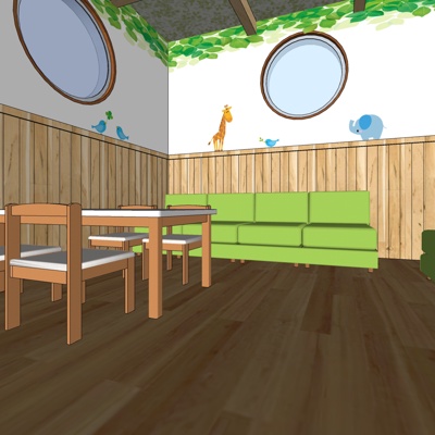 Modern Kindergarten Activity Room Free