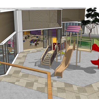 Modern Kindergarten Children's Activity Area