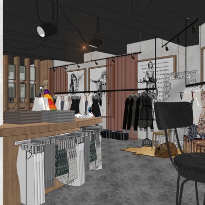 Industrial Style Clothing Store