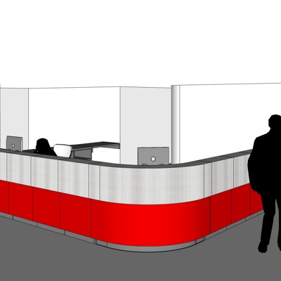 Modern Office Front Desk Free