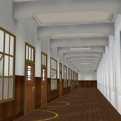 Modern Hospital Corridor Free