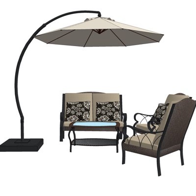 European-style outdoor leisure tables and chairs for free