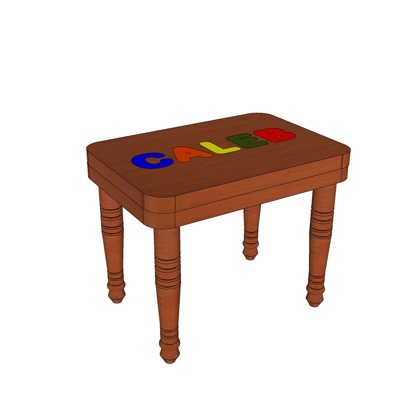 American solid wood square stool free