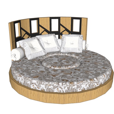 Modern fabric round bed free