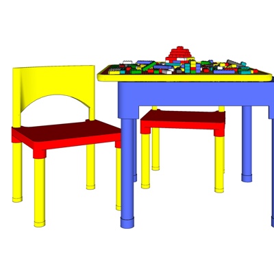 Modern children's table and chairs free