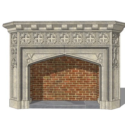 European style plaster fireplace free