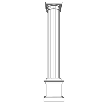 European Gypsum Roman Column Free