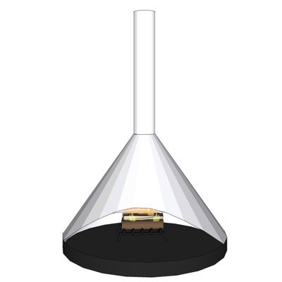 Modern three-dimensional fireplace free