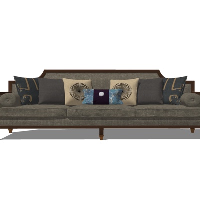 New Chinese fabric multi-person sofa for free