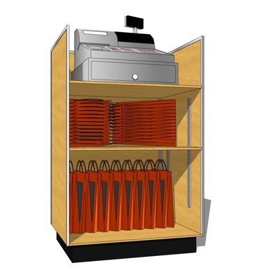 Modern supermarket work console free