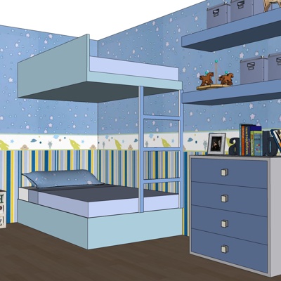 Modern kids Bedroom free