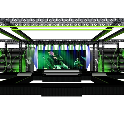 Free industrial wind stage performance area