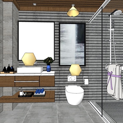 Modern minimalist bathroom free