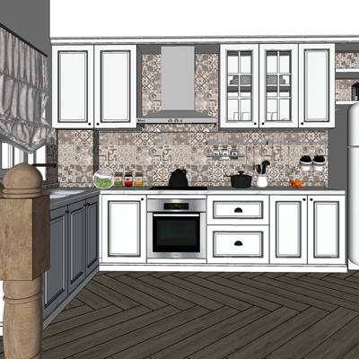 Modern open kitchen for free